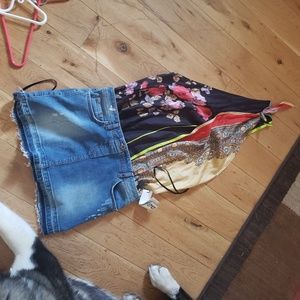 D&G Skirt and silk tie top